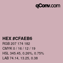 カラーコード: HEX #CFAEB6 | qconv.com