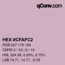 カラーコード: HEX #CFAFC2 | qconv.com