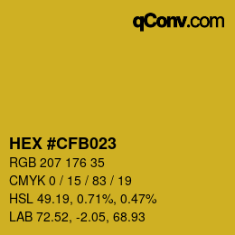 Color code: HEX #CFB023 | qconv.com