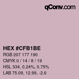 Color code: HEX #CFB1BE | qconv.com