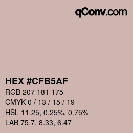 Color code: HEX #CFB5AF | qconv.com