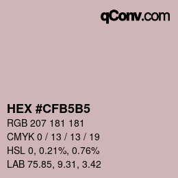 Farbcode: HEX #CFB5B5 | qconv.com
