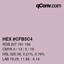 Color code: HEX #CFB5C4 | qconv.com