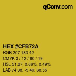 カラーコード: HEX #CFB72A | qconv.com