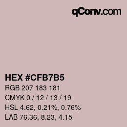 Color code: HEX #CFB7B5 | qconv.com