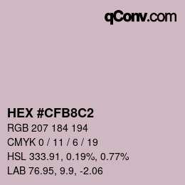 Color code: HEX #CFB8C2 | qconv.com