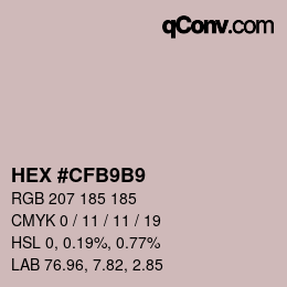 Color code: HEX #CFB9B9 | qconv.com