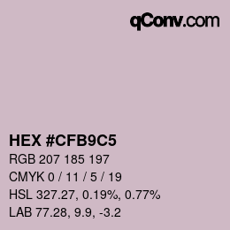 Color code: HEX #CFB9C5 | qconv.com