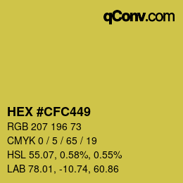 颜色代码: HEX #CFC449 | qconv.com