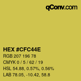 Código de color: HEX #CFC44E | qconv.com