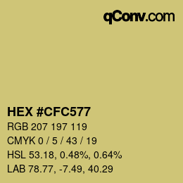 Color code: HEX #CFC577 | qconv.com