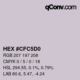 Color code: HEX #CFC5D0 | qconv.com