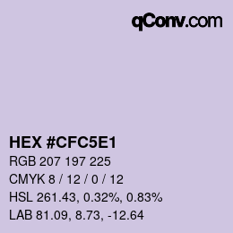 Color code: HEX #CFC5E1 | qconv.com