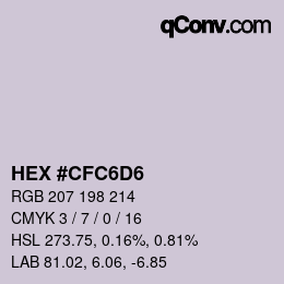 Color code: HEX #CFC6D6 | qconv.com