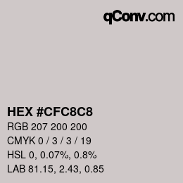 Color code: HEX #CFC8C8 | qconv.com