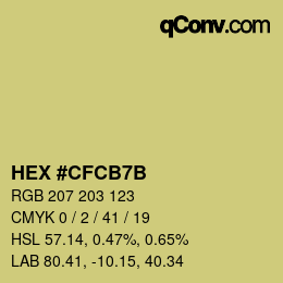 カラーコード: HEX #CFCB7B | qconv.com