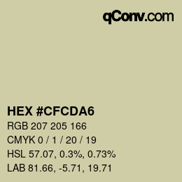 カラーコード: HEX #CFCDA6 | qconv.com