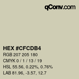 カラーコード: HEX #CFCDB4 | qconv.com