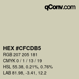 Color code: HEX #CFCDB5 | qconv.com