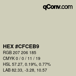 Color code: HEX #CFCEB9 | qconv.com