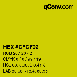 Color code: HEX #CFCF02 | qconv.com