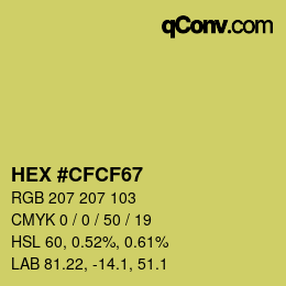 Color code: HEX #CFCF67 | qconv.com