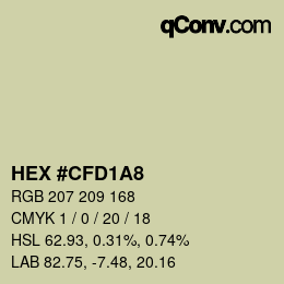 Color code: HEX #CFD1A8 | qconv.com