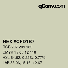カラーコード: HEX #CFD1B7 | qconv.com