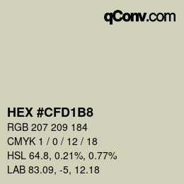 Color code: HEX #CFD1B8 | qconv.com