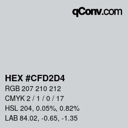 Color code: HEX #CFD2D4 | qconv.com