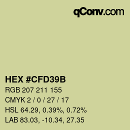 Color code: HEX #CFD39B | qconv.com