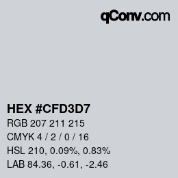 Color code: HEX #CFD3D7 | qconv.com