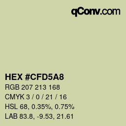 カラーコード: HEX #CFD5A8 | qconv.com
