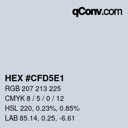 Color code: HEX #CFD5E1 | qconv.com