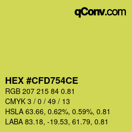 Código de color: HEX #CFD754CE | qconv.com