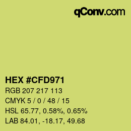 Color code: HEX #CFD971 | qconv.com