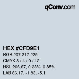 Color code: HEX #CFD9E1 | qconv.com