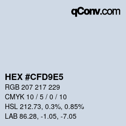 Color code: HEX #CFD9E5 | qconv.com