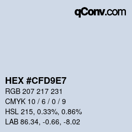 Color code: HEX #CFD9E7 | qconv.com