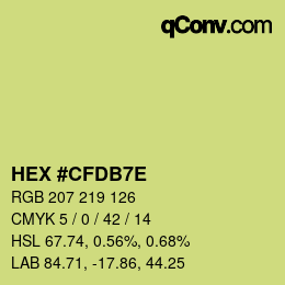 カラーコード: HEX #CFDB7E | qconv.com