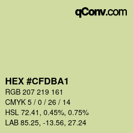 カラーコード: HEX #CFDBA1 | qconv.com