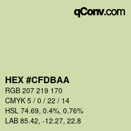 Color code: HEX #CFDBAA | qconv.com