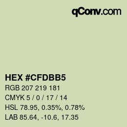 カラーコード: HEX #CFDBB5 | qconv.com