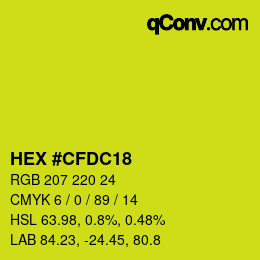 颜色代码: HEX #CFDC18 | qconv.com