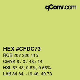 Color code: HEX #CFDC73 | qconv.com