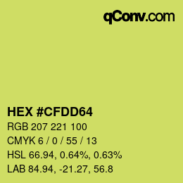 Color code: HEX #CFDD64 | qconv.com
