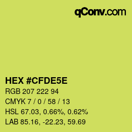 カラーコード: HEX #CFDE5E | qconv.com