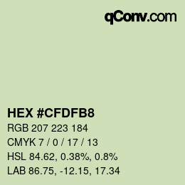 Color code: HEX #CFDFB8 | qconv.com