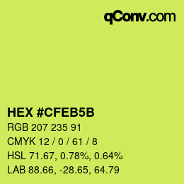 カラーコード: HEX #CFEB5B | qconv.com