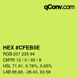 カラーコード: HEX #CFEB5E | qconv.com